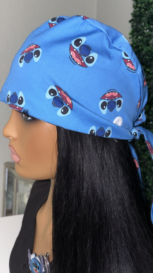 πΊ Lilo & Stitch Scrub Cap + Badge Reel Set
