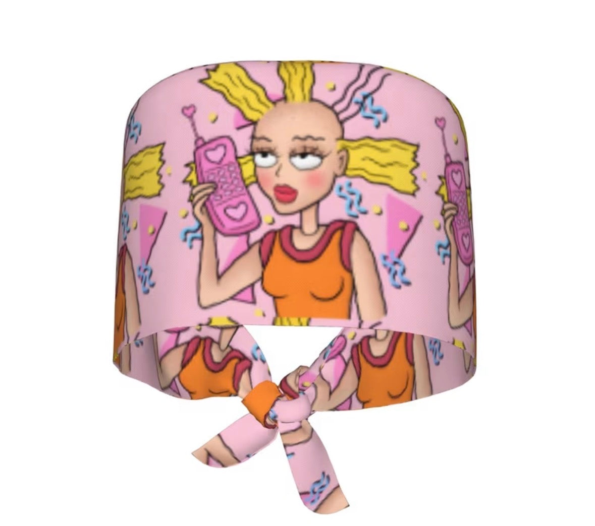 Pink Nostalgia Scrub Cap | Football Head Inspired